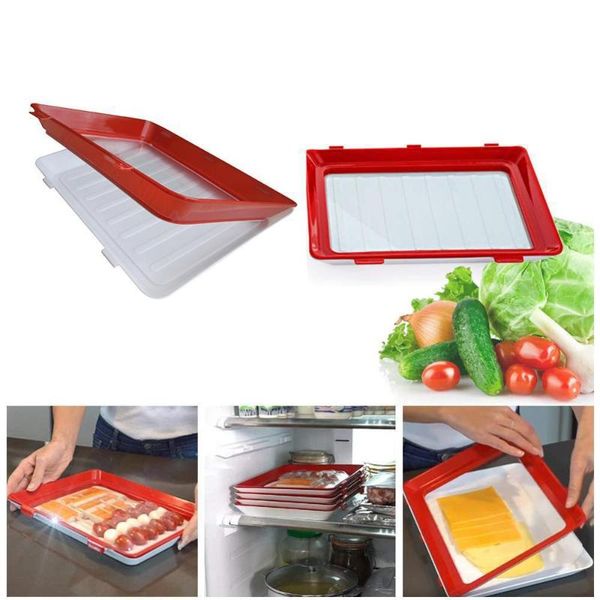 

keeping fresh spacer storage tray square fresh-keeping cover reusable airtight preservate kitchen accessories & organization