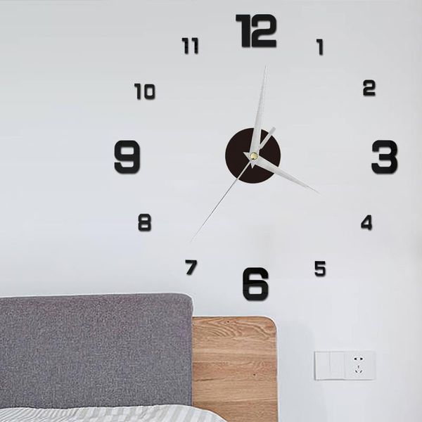 

wall clocks 2021 modern design large clock 3d diy quartz fashion watches acrylic mirror stickers living room home decor horloge