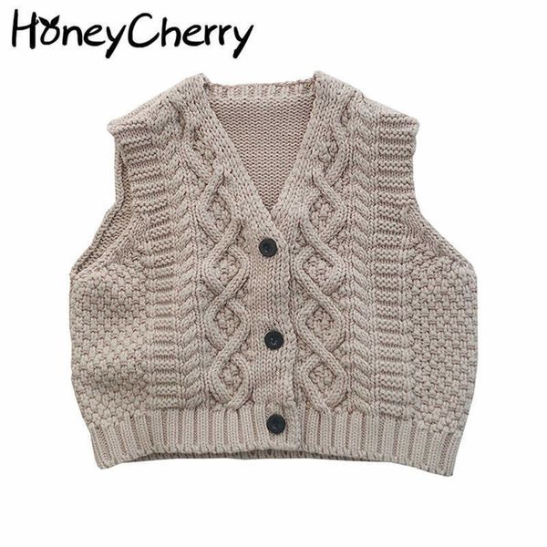 

spring models of child cotton v-neck sweater vest sweater toddler boy sweaters baby girl clothes 210701, Blue