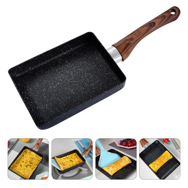 

pans 1pc tamagoyaki pan kitchen non stick frying japanese square skillet #h15
