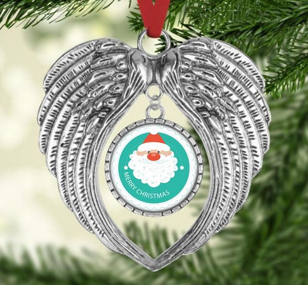 

diy sublimation christmas ornament decorations angel wings shape blank transfer printing consumables supplies creative gift