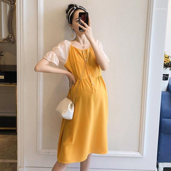 

arrive summer maternity dress woman fashion style large size dresses pregnant clothing md-027761, White
