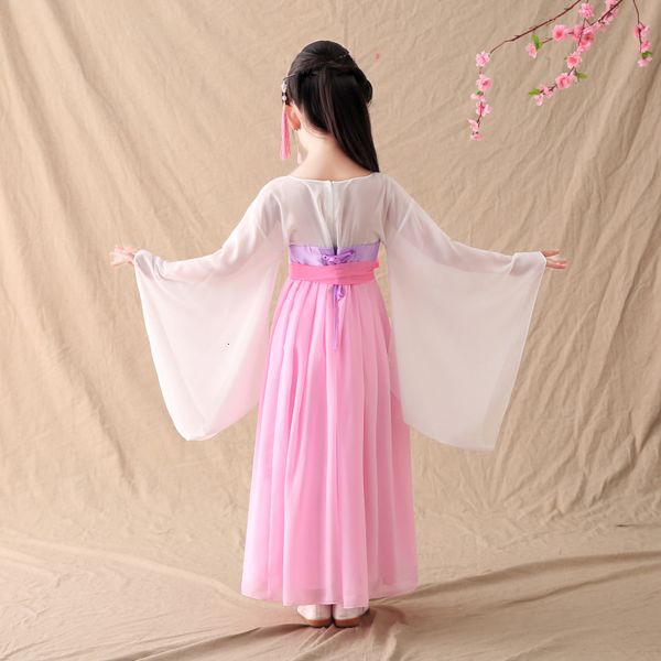 

girls ancient dramaturgic lovely kids guzheng perform costumes children ancientry fairy princess clothing cosplay 092507, Black;red
