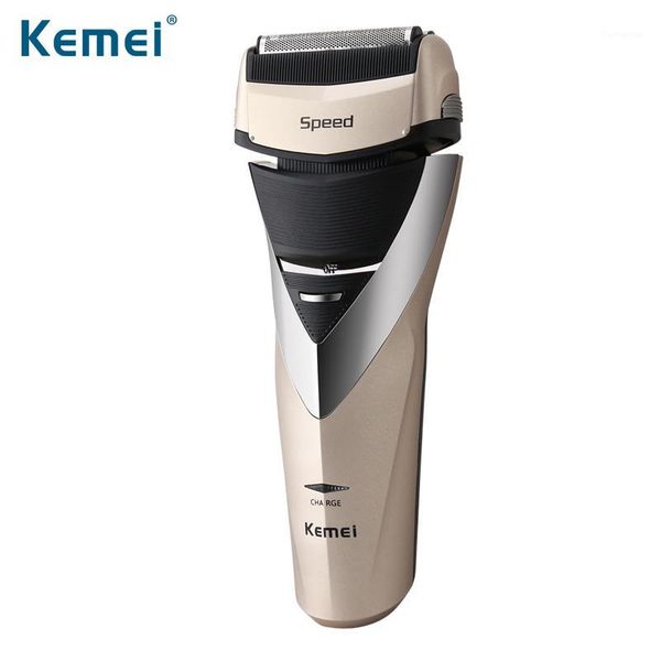 

kemei km-8102 triple blade cutting system electric shaver ipx7 waterproof floating head razor with protective cover1
