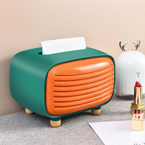 

radio-shape tissue box deskstorage holder container home office restaurant decor boxes & napkins
