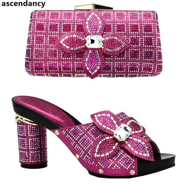 

italian shoes and bags to match with bag set decorated rhinestone nigerian shoe matching party dress, Black