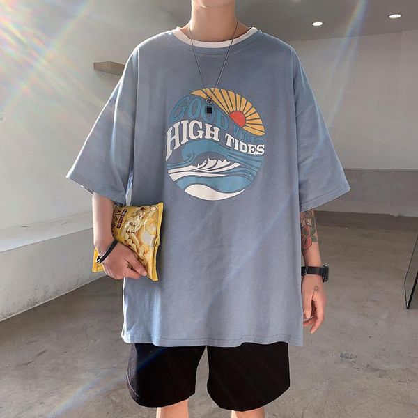 

men's t-shirts t-shirt - and women's fashionable hip hop short sleeve print summer casual top, White;black