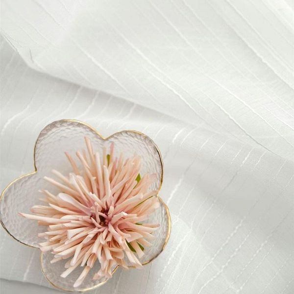 

curtain & drapes white vertical stripe gauze window screen yarn light transmission french living room bedroom product customized