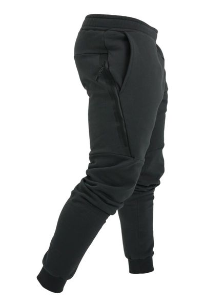 

brothers men's casual slim sports pants trendy breathable running, Black