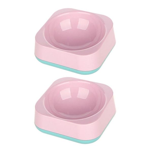 

2pcs single bowl dog pet candy color cat rice bowls & feeders