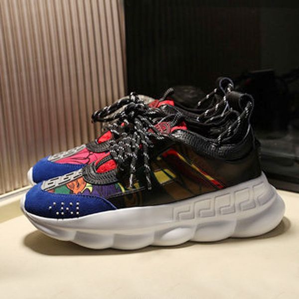 

designers chainer leisure sneakers 1.0 chain reaction height increasing casual shoes fashion mens womens pairs luxury old dad boots classic, Black