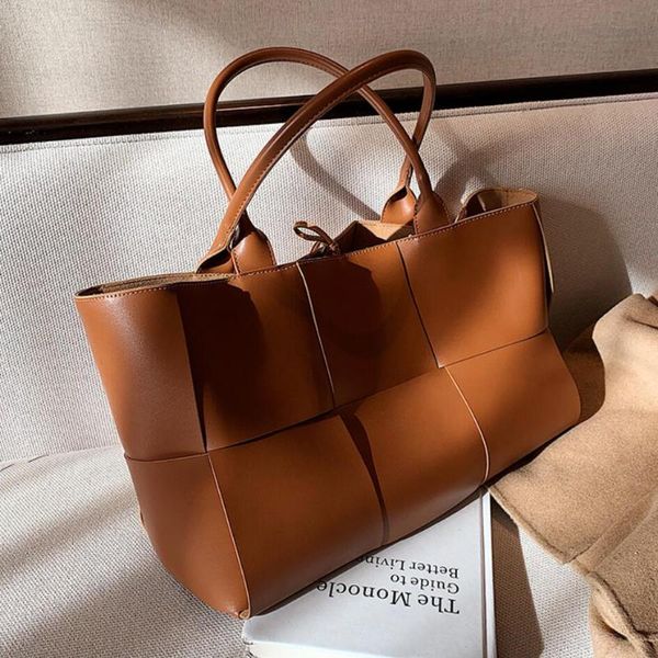 

evening bags large weave tote bag 2021 fashion high-quality pu leather women's designer handbag capacity shoulder