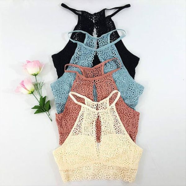 

crop floral harness women tank v neck vest bralet lace camisole, White