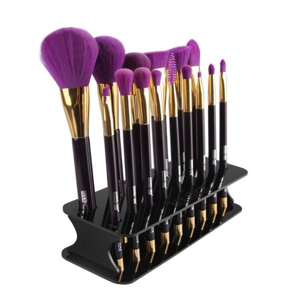 

eyelash curler 15 hole organizer shelf make up cosmetic brush holder tools square makeup drying rack