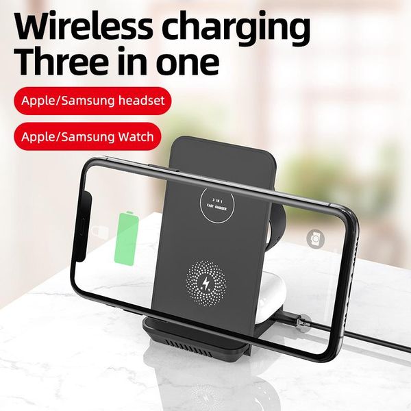 

cell phone mounts & holders the 15w folding three-in-one wireless charging vertical stand mobile headset watch universal charger
