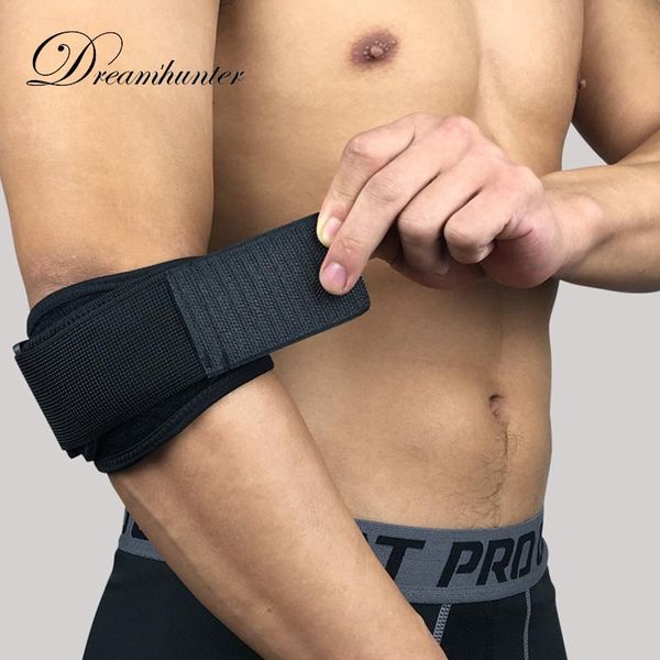 

elbow & knee pads 1pc adjustable sports support wrap strap gym basketball badminton compression belt protector shooting arm guard, Black;gray