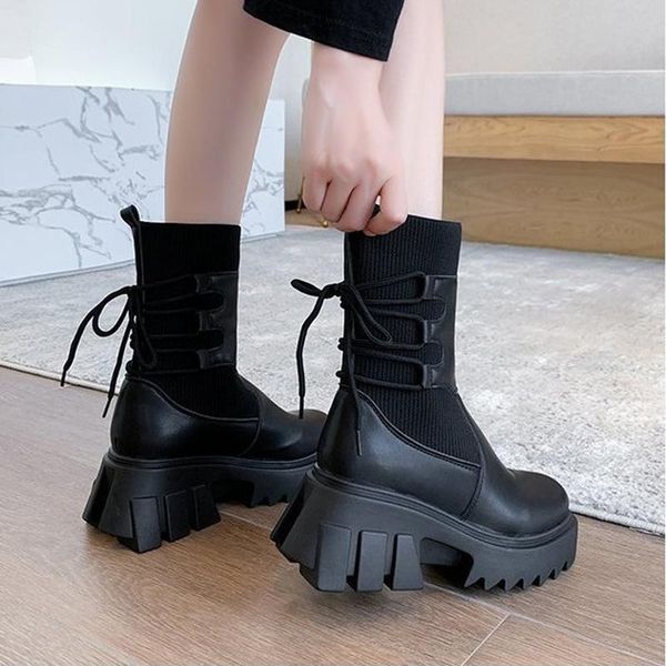 

boots women shoes for ankle motorcycle fashion winter ladies booties woman female botas mujer, Black