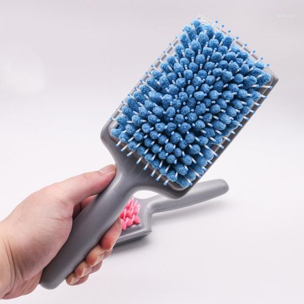 

1pc hair comb dry fast water absorption airbag massage towel1, Silver