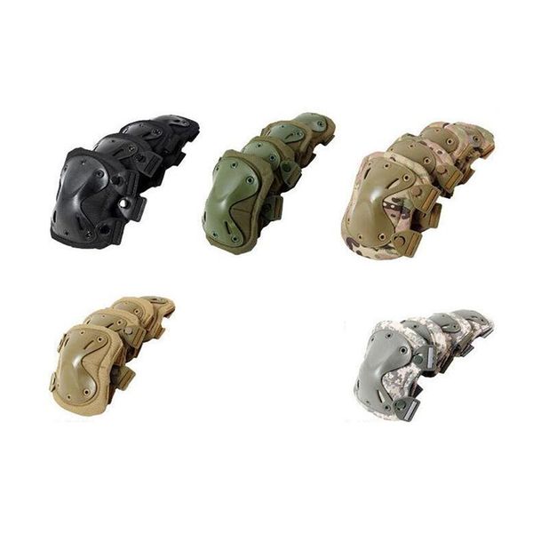 

tactical knee pad elbow pads military protector army outdoor sport working hunting skating safety gear kneecap ankle support, Blue;black