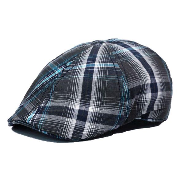 

berets 2021 men cap spring summer sun sboy hats classic western caps cotton blend women flat brim hat blm349, Blue;gray