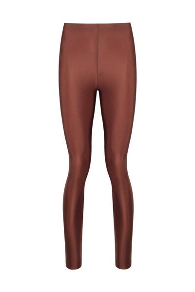 

women's leggings bronze olivia shiny tights - mandarin garnet dbt021, Black
