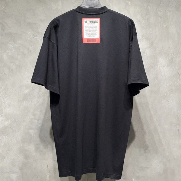 

men's t-shirts 1:1 quality big red patch tag vtm cotton shirt t o74q, White;black