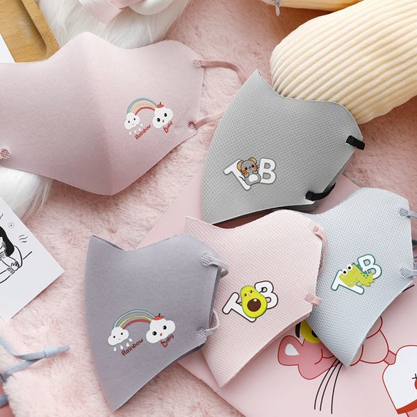 

student mask cartoon printing folding ear rope adjustable space cotton children's knitting masksil9