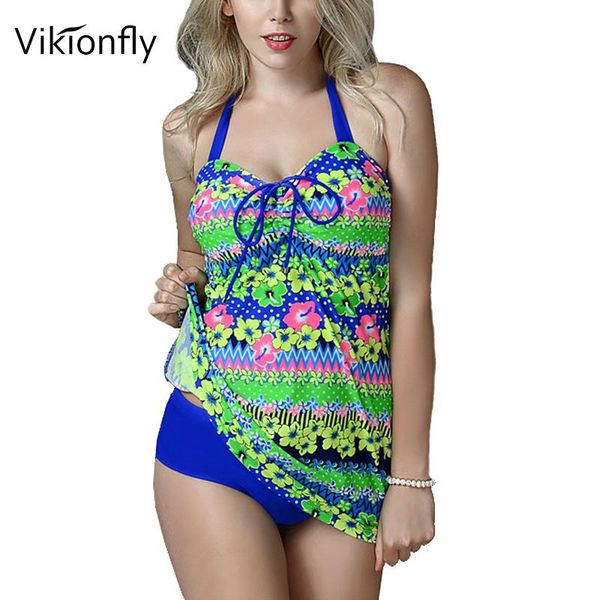 

vikionfly 5xl 6xl plus size tankini swimsuits women 2021 2 piece swimwear dress swimming suit for bathing with shorts one-piece suits