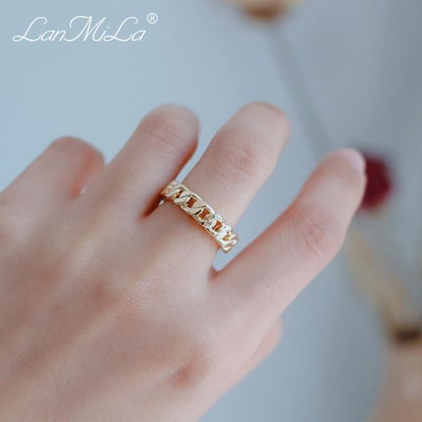 

cluster rings lanmila fashion 2021 chain open ring women jewelry, Golden;silver