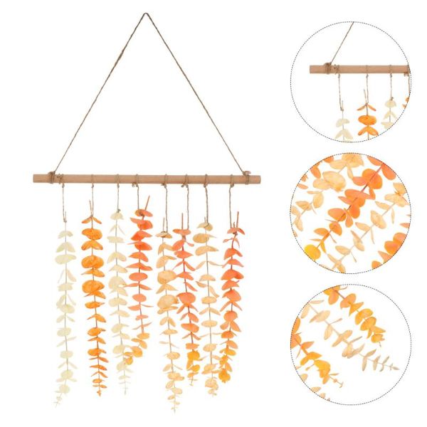 

decorative flowers & wreaths 1pc simulated leaf wall pendant home hanging decor