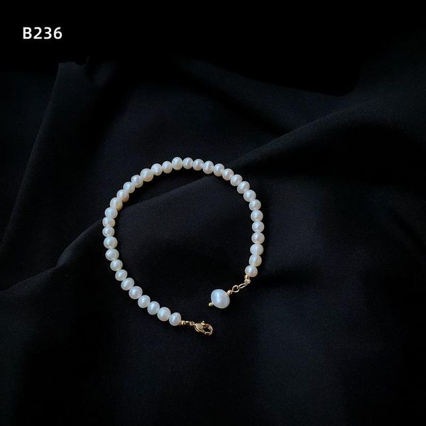 

beaded, strands 2021 classic natural freshwater pearl gold color plated charm bracelet for women jewelry pulseras friendship bracelets, Black