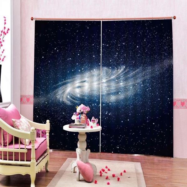 

curtain & drapes night star dark sky vivid celestial theme cosmos galactic curtains large window for living room bedroom blackout sets