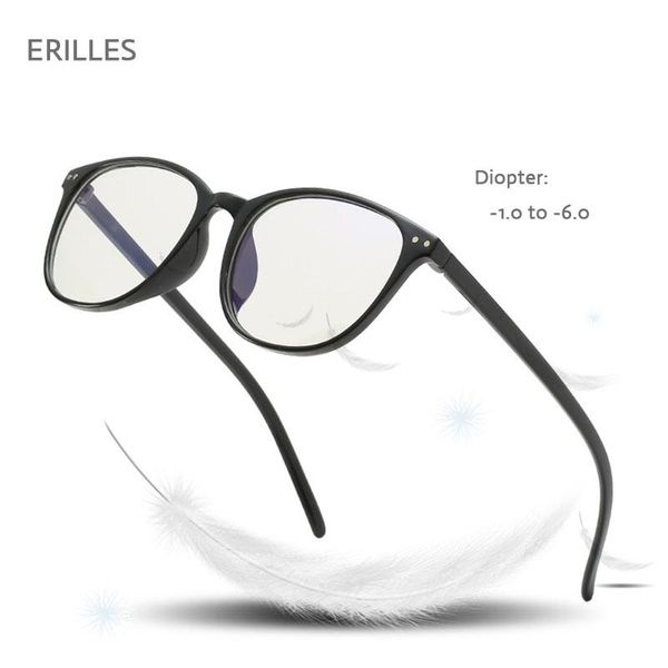 

sunglasses mini nail round frame myopic glasses men blue film plating eyeglasses with diopter prescription student shortsighted eyewear, White;black
