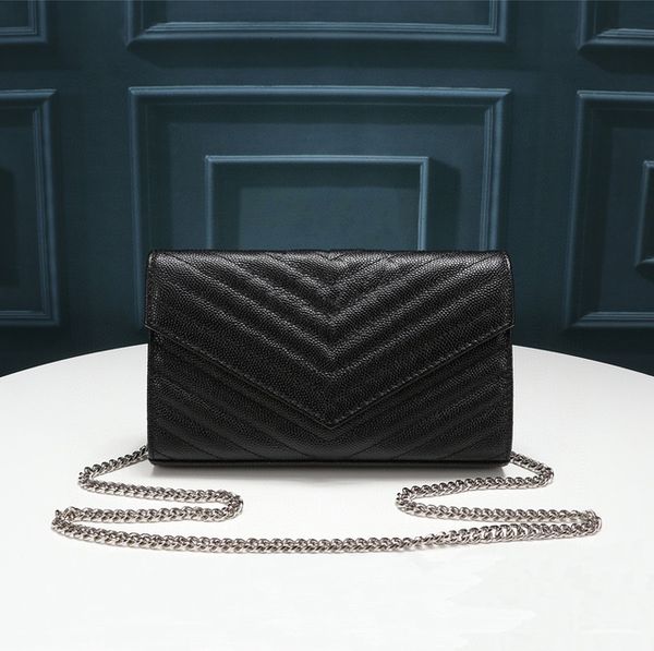 

lou lou genuine leather handbag with box woc chain bag women luxurys fashion designers bags female clutch classic girl handbags