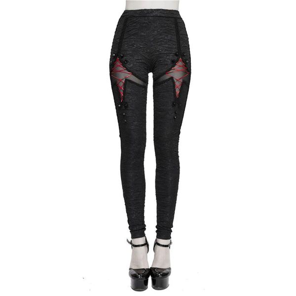 

women high waist skinny thin trousers leggings punk black pencil pants women's