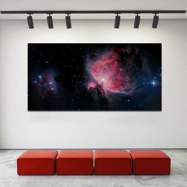 Bunte Weltraum-Planeten-Wandkunst, Bilder für Wohnzimmer, Leinwanddruck, Poster, große Größe, Cuadros-Dekoration, ohne Rahmen