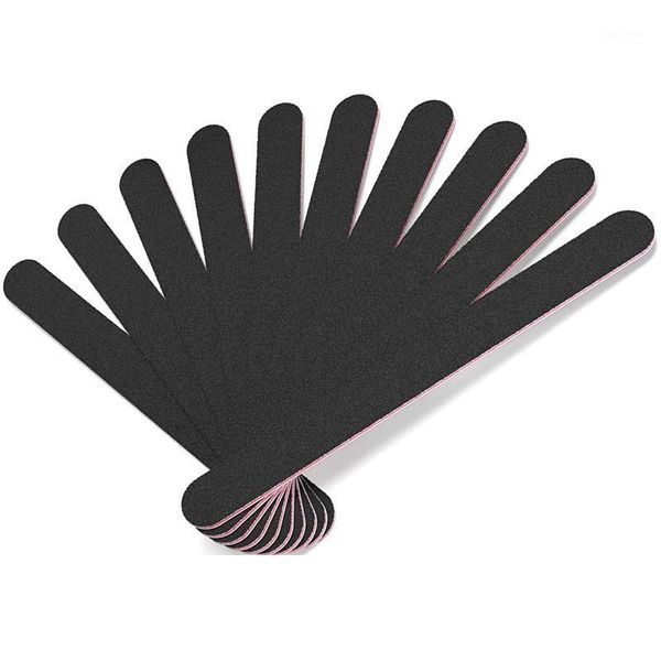 

pcs double-sided 100/180 grit nail file sandpaper black manicure pedicure tool and buffer file1