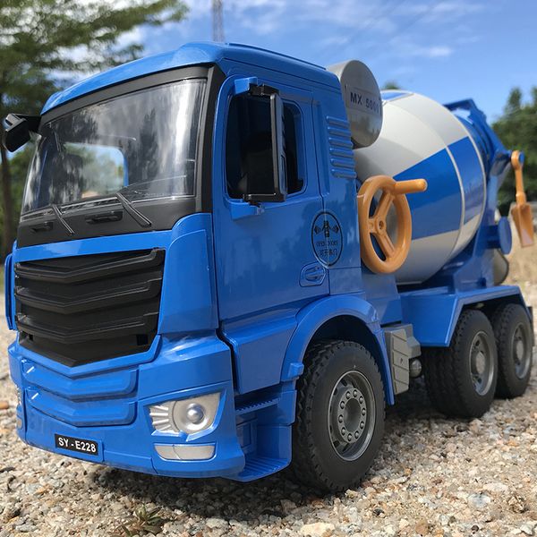 

1/20 big size simulated engineering mixer truck agitator car model preschool learning toy for kids