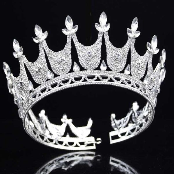 

bridal veils bride tiara baroque wedding hair queen cyrstals crowns, Black