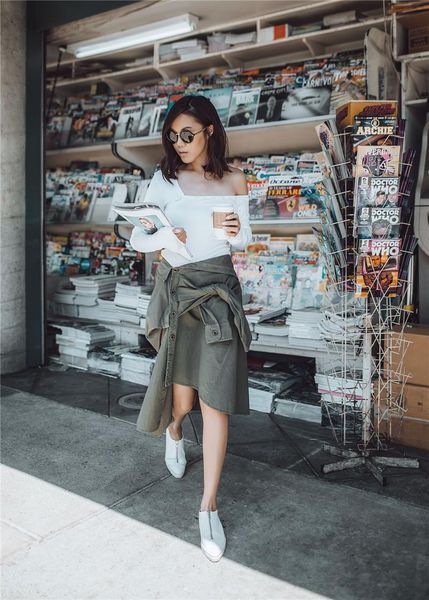 

women's summer knot skirt asymmetrical casual brand feminina 2021 fashion personality femme clothing skirts, Black