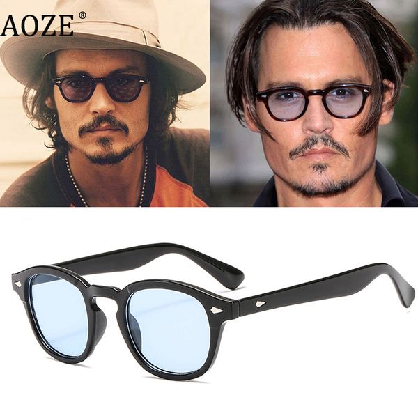 

2021 latest fashion men's round small frame sunglasses, White;black