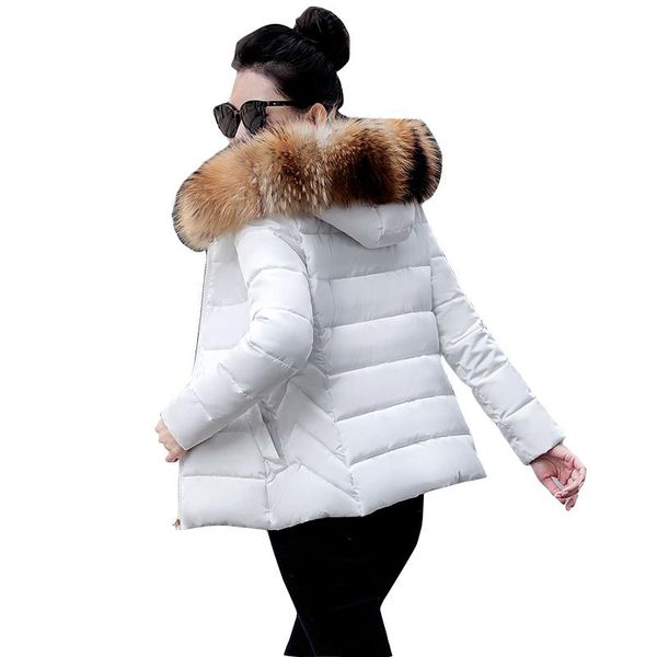 

women's trench coats white parkas winter down jacket female fake hair collar warm coat for women plus size 5xl thicken, Tan;black