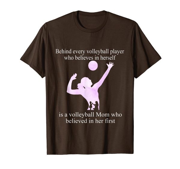 

volleyball behind every player t-shirt - mother's day shirt, White;black
