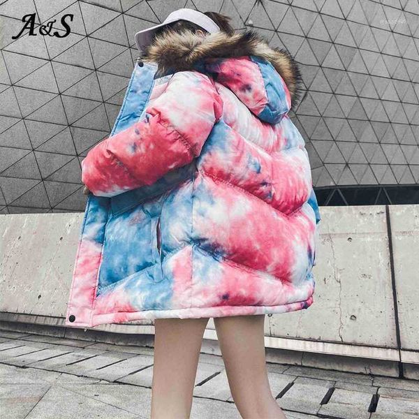 

hip hop winter jacket women coat parka fur collar mujer ladies puffer coat couple women/men oversize casaco streetwear outwear1, Black