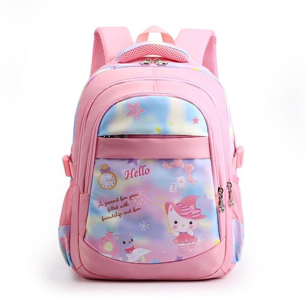 

kawaii cat cartoon printing school bags for girls princess pink children orthopedic backpack suits grade 1-6 mochila