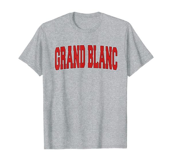 

grand blanc mi michigan varsity style usa vintage sports t-shirt, White;black