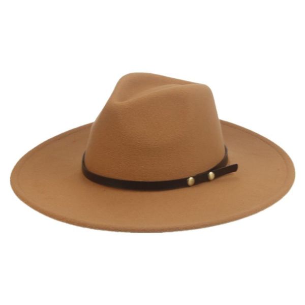 

wide brim hats fedoras women panama big 9.5cm solid belt casual khaki camel yellow green outdoor classic formal dress men, Blue;gray