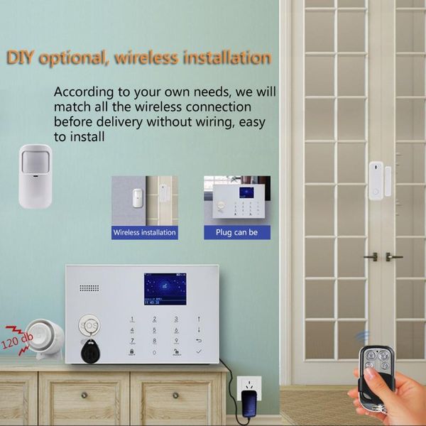 

burglar alarm system security wireless camera for home with wifi+4g remote t5ua systems