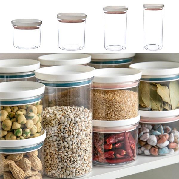 

storage bottles & jars kitchen box sealed bean grain spice container sealing food preservation plastic fresh pot grains tank