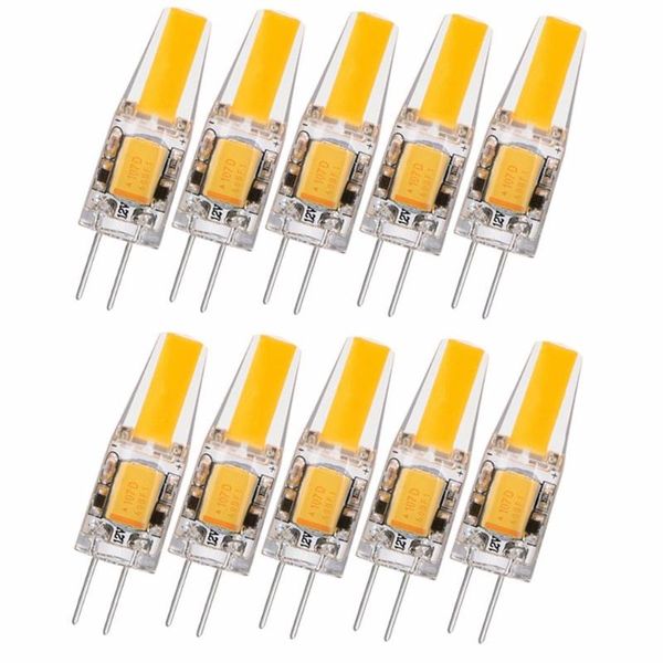 

bulbs 10x g4 2w led bulb,g4 cob lighting,20 wag4 halogen light bulb replacement,210lm,2700-3000k 6000-6500k 12v dc